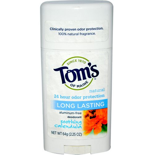 Tom's of Maine, Natural Long Lasting Deodorant, Aluminum-Free, Soothing Calendula, 2.25 oz (64 g) Review