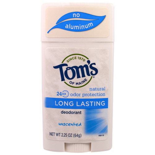 Tom's of Maine, Natural Long-Lasting Deodorant, Unscented, 2.25 oz (64 g) Review
