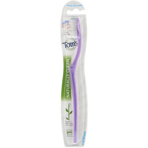 Tom's of Maine, Naturally Clean Toothbrush, Medium, 1 Toothbrush Review
