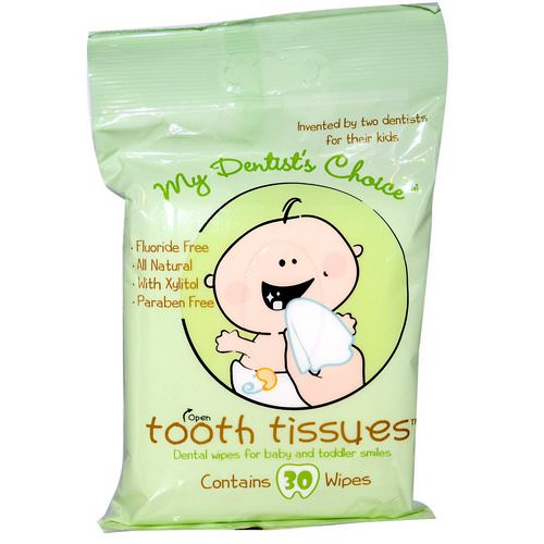 Tooth Tissues, My Dentist's Choice, Dental Wipes for Baby and Toddler Smiles, 30 Wipes Review