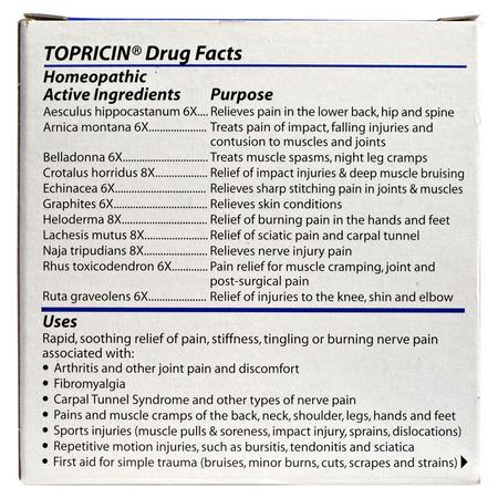 Topricin, Homeopathy Formulas, Pain Relief Formulas