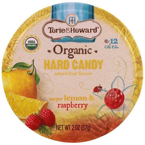 Torie & Howard, Organic, Hard Candy, Meyer Lemon & Raspberry, 2 oz (57 g) Review
