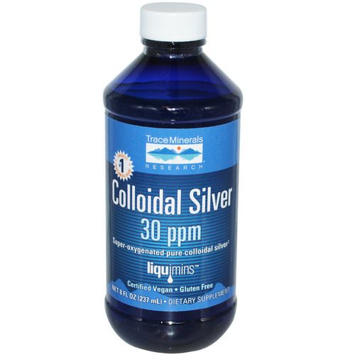 Trace Minerals Research, Colloidal Silver, 30 ppm, 8 fl oz (237 ml) Review