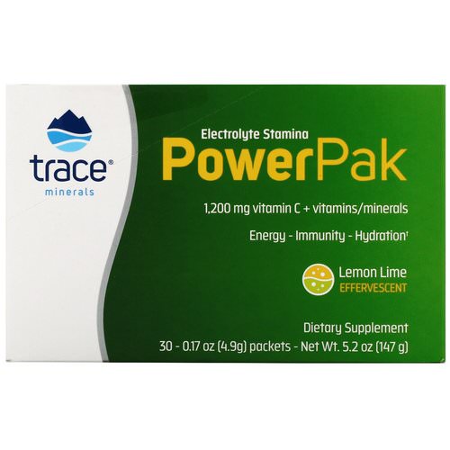 Trace Minerals Research, Electrolyte Stamina, Power Pak, Lemon Lime, 30 Packets, 0.17 oz (4.9 g) Each Review