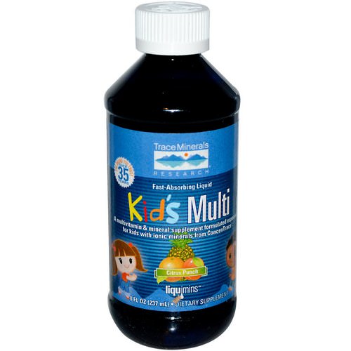 Trace Minerals Research, Kid's Multi, Citrus Punch, 8 fl oz (237 ml) Review
