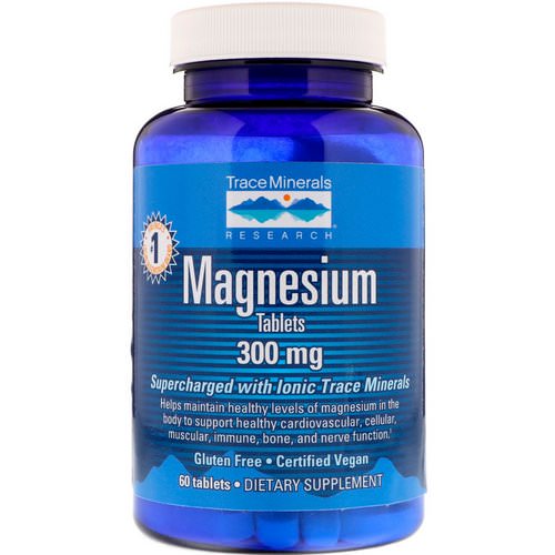 Trace Minerals Research, Magnesium, 300 mg, 60 Tablets Review