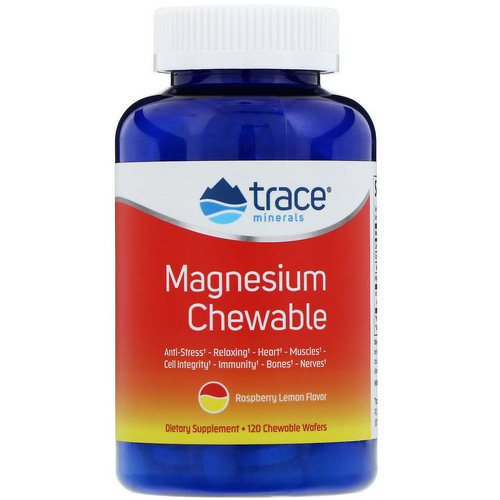 Trace Minerals Research, Magnesium Chewable, Raspberry Lemon Flavor, 120 Chewable Wafers Review