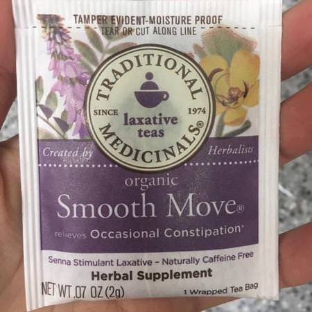 Laxative Teas, Organic Smooth Move, Senna Stimulant Laxative, Naturally Caffeine Free Herbal Tea
