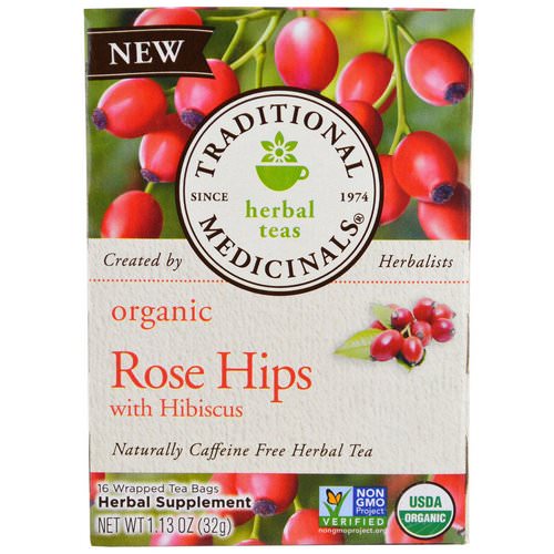 Traditional Medicinals, Organic Rose Hips with Hibiscus, 16 Tea Bags, 1.13 oz (32 g) Review