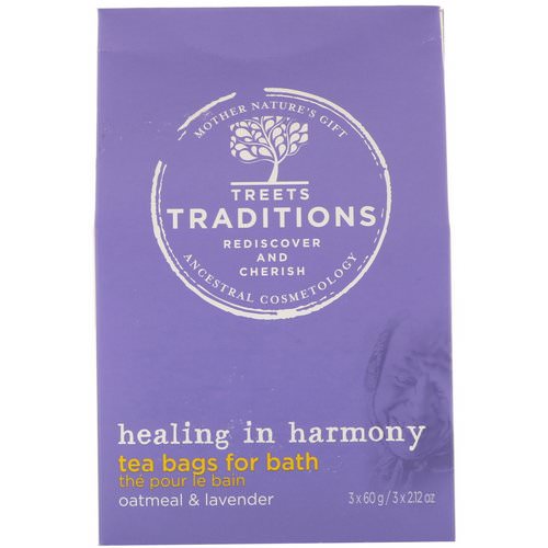 Treets, Healing in Harmony, Tea Bags for Bath, Soft Lavender, 3 Tea Bags, 2.12 oz (60 g) Each Review
