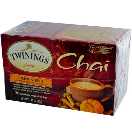 Twinings, Chai, Pumpkin Spice, 20 Tea Bags, 1.41 oz (40 g) Review