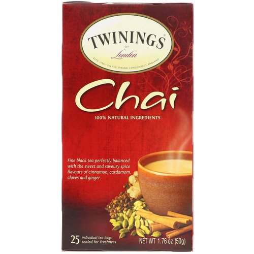Twinings, Chai Tea, 25 Tea Bags, 1.76 oz (50 g) Review
