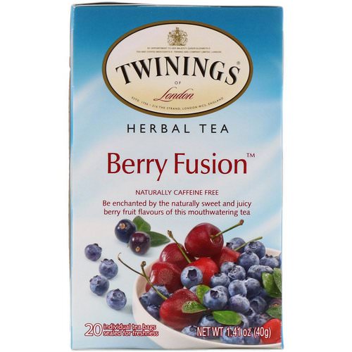 Twinings, Herbal Tea, Berry Fusion, Caffeine Free, 20 Tea Bags, 1.41 oz (40 g) Review