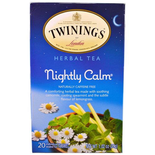 Twinings, Herbal Tea, Nightly Calm, Naturally Caffeine Free, 20 Tea Bags, 1.02 oz (29g) Review