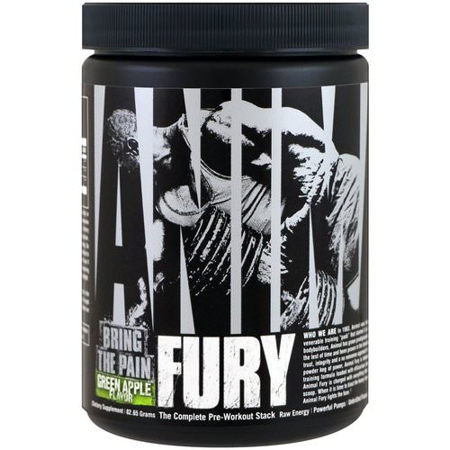 Universal Nutrition, Animal Fury, Green Apple, 82.65 g Review