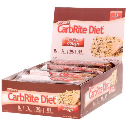 Universal Nutrition, Doctor's CarbRite Diet, Cookie Dough, 12 Bars, 2 oz (56.7 g) Each Review