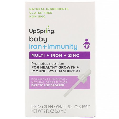 UpSpring, Iron + Immunity, Baby, Natural Grape, 2 fl oz (60 ml) Review