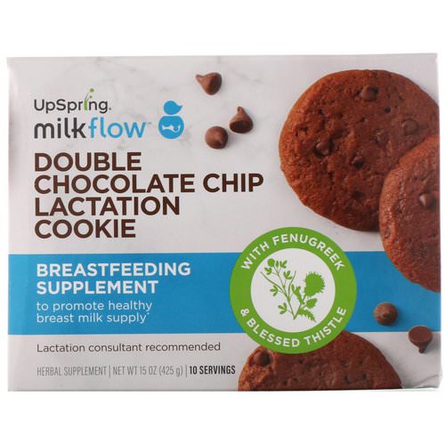 UpSpring, Milkflow, Lactation Cookies, Double Chocolate Chip, 10 Packets, 2 Cookies Each Review