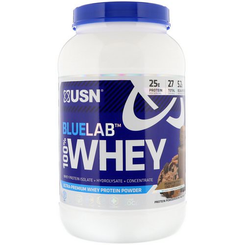 USN, BlueLab, 100% Whey, Peanut Butter & Choc Chip Cookie, 2 lbs (907.2 g) Review