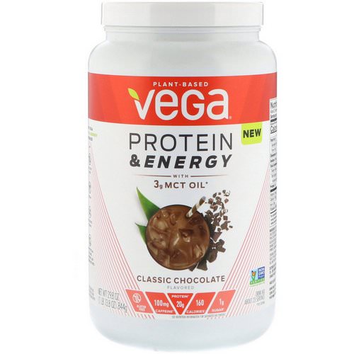 Vega, Protein & Energy, Classic Chocolate, 1.86 lbs (844 g) Review