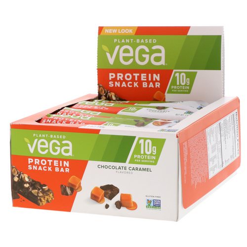 Vega, Snack Bar, Chocolate Caramel, 12 Bars, 1.6 oz (45 g) Each Review