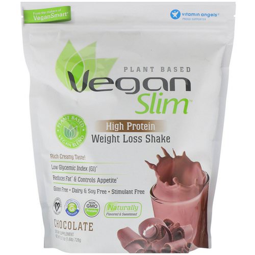VeganSmart, Vegan Slim, High Protein Weight Loss Shake, Chocolate, 1.6 lbs (728 g) Review