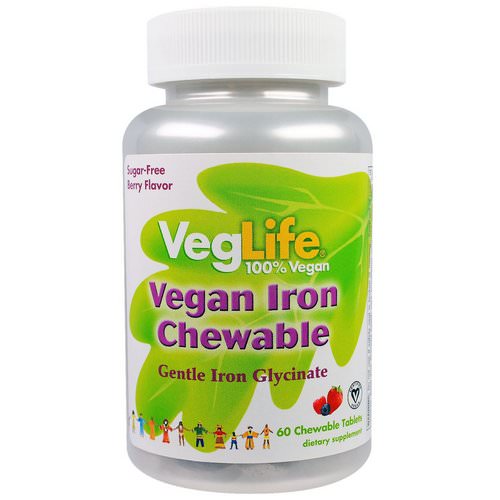 VegLife, Vegan Iron Chewable, Berry Flavor, 60 Chewable Tablets Review