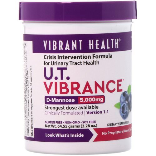 Vibrant Health, U.T. Vibrance, D-Mannose 5,000 mg, Version 1.1, 2.28 oz (64.55 g) Review