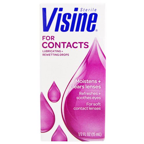 Visine, For Contacts, Lubricating + Rewetting Drops, 1/2 fl oz (15 ml) Review