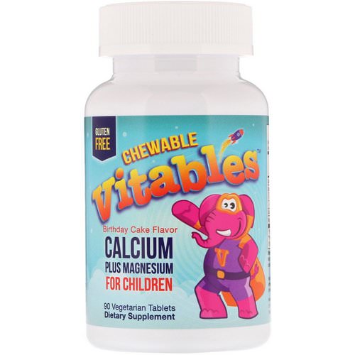Vitables, Chewable Calcium Plus Magnesium for Children, Birthday Cake Flavor, 90 Vegetarian Tablets Review