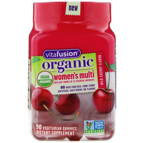 VitaFusion, Organic Women's Multi, Wild Cherry, 90 Vegetarian Gummies Review