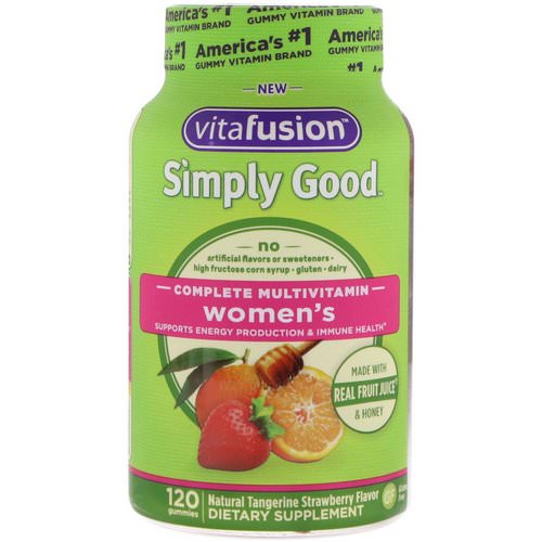 VitaFusion, Simply Good, Women's Complete Multivitamin, Natural Tangerine Strawberry Flavor, 120 Gummies Review