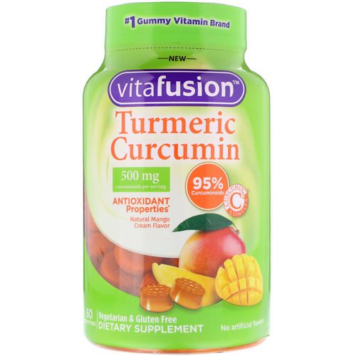 VitaFusion, Turmeric Curcumin, Natural Mango Cream Flavor, 500 mg, 60 Gummies Review