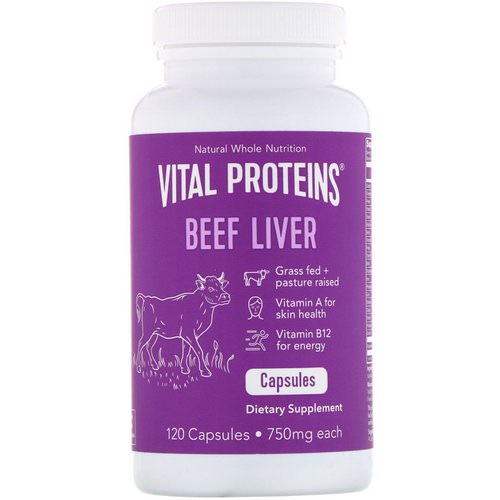 Vital Proteins, Beef Liver, 750 mg, 120 Capsules Review