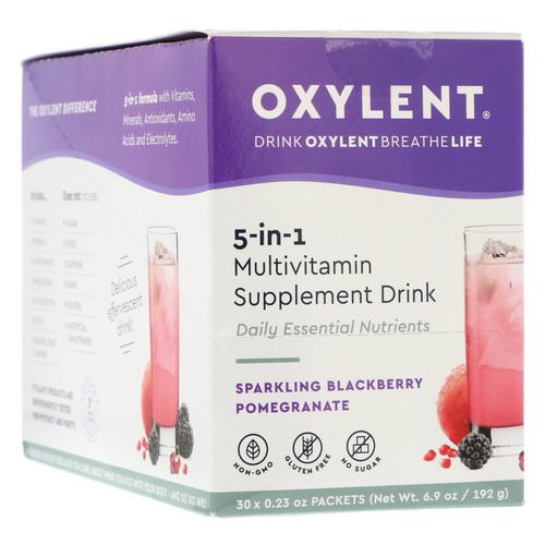 Vitalah, Oxylent, Multivitamin Supplement Drink, Sparkling Blackberry Pomegranate, 30 Packets, 0.23 oz (6.4 g) Each Review