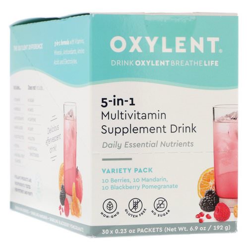 Vitalah, Oxylent, Multivitamin Supplement Drink, Variety Pack, 30 Packets, 0.23 oz (6.4 g) Each Review