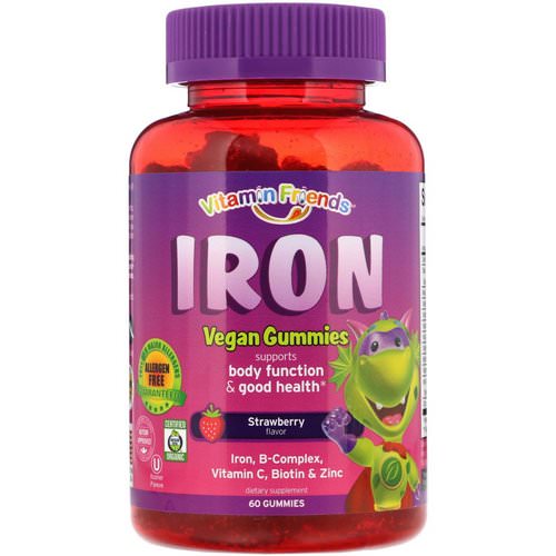 Vitamin Friends, Iron Vegan Gummies, Strawberry, 60 Pectin Gummies Review
