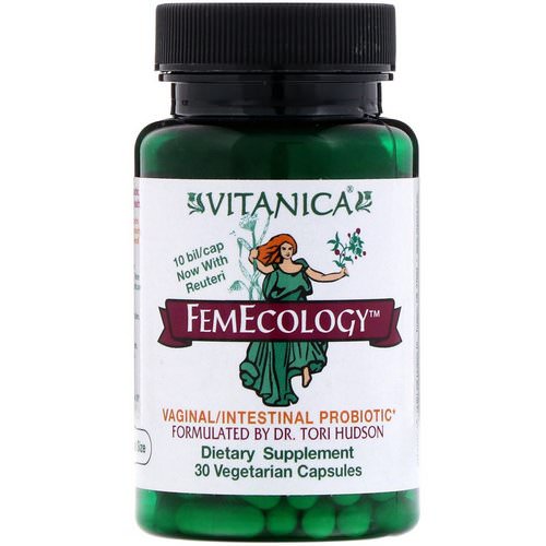 Vitanica, FemEcology, Vaginal/Intestinal Probiotic, 30 Vegetarian Capsules Review