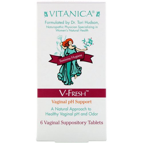 Vitanica, V-Fresh, Vaginal pH Support, 6 Vaginal Suppository Tablets Review