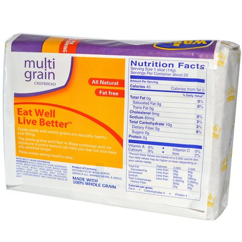 Wasa Flatbread, Crispbread, Multi Grain, 9.7 oz (275 g) Review