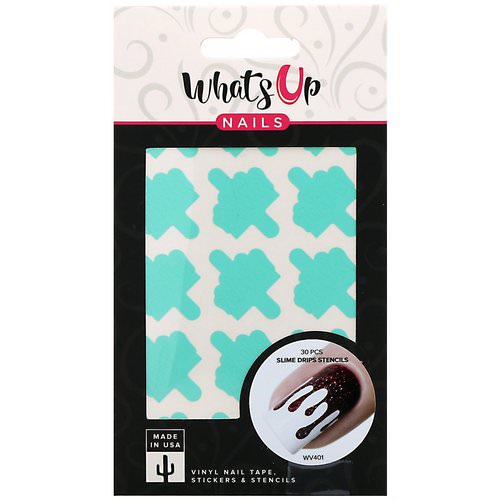 Whats Up Nails, Slime Drips Stencils, 30 Pieces Review