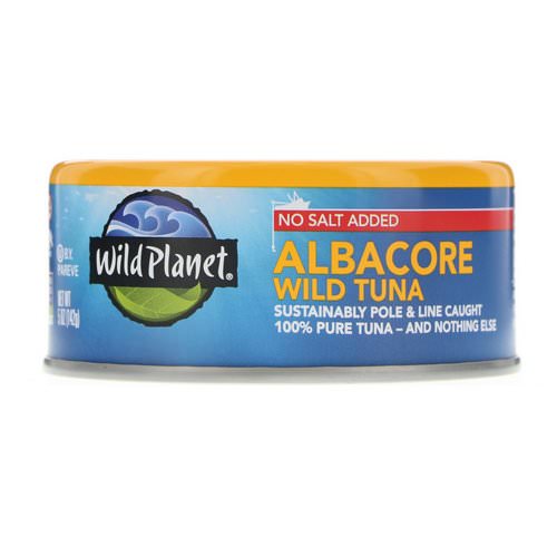 Wild Planet, Wild Albacore Tuna, No Salt Added, 5 oz (142 g) Review