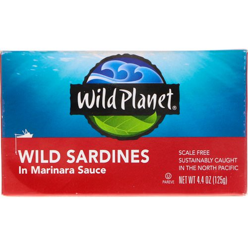 Wild Planet, Wild Sardines In Marinara Sauce, 4.4 oz (125 g) Review