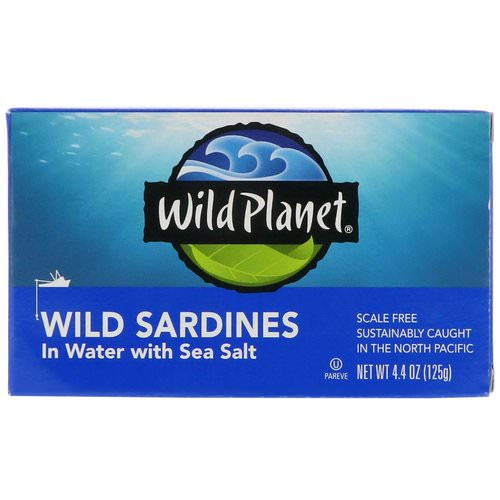 Wild Planet, Wild Sardines In Water with Sea Salt, 4.4 oz (125 g) Review