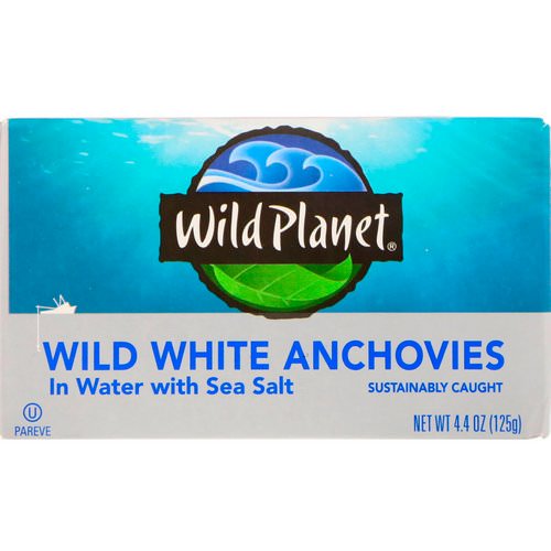 Wild Planet, Wild White Anchovies in Water With Sea Salt, 4.4 oz (125 g) Review