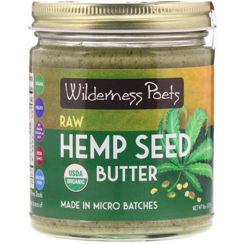 Wilderness Poets, Organic Raw Hemp Seed Butter, 8 oz (227 g) Review