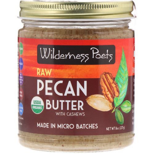 Wilderness Poets, Organic Raw Pecan Butter with Cashews, 8 oz (227 g) Review
