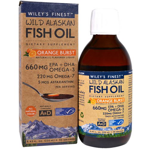Wiley's Finest, Wild Alaskan Fish Oil, Orange Burst, 660 mg, 8.4 fl oz. (250 ml) Review