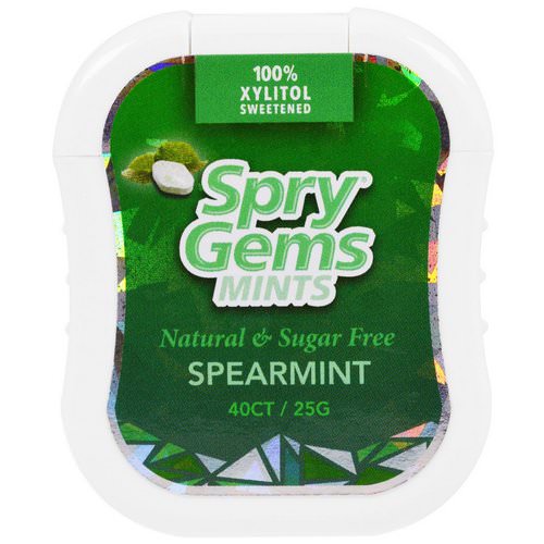 Xlear, Spry Gems, Mints, Spearmint, 40 Count, 25 g Review
