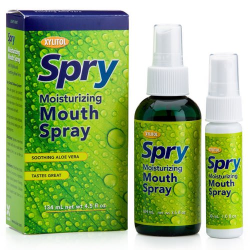 Xlear, Spry, Moisturizing Mouth Spray, Light Mint, 2 Pack, 4.5 fl oz (134 ml) Review